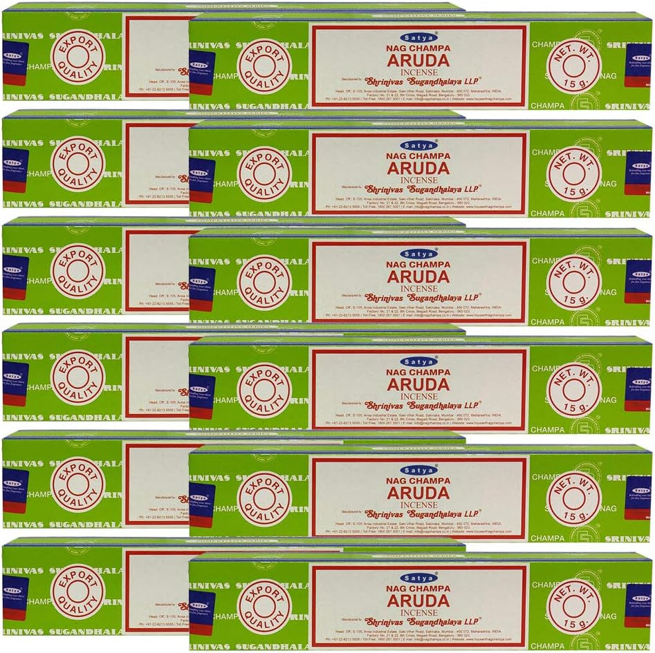Aruda Incense Sticks with Holder Bundle - Satya Incense Collection