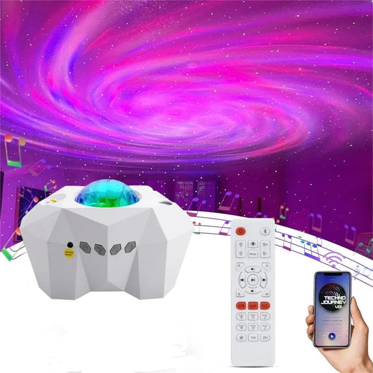 Bluetooth Star Projector with Remote Control - Northern Lights Aurora and Moon Display