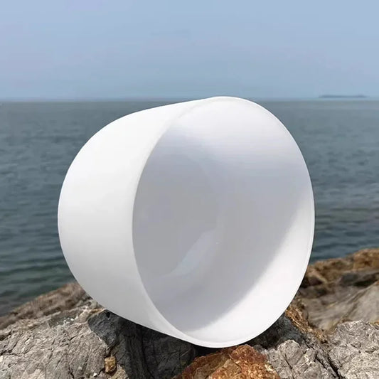 13-Inch Crystal Singing Bowl - 432/440Hz for Yoga, Meditation, and Massage - Handmade Professional Percussion Instrument